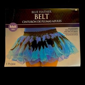 🎃Blue and Black Adult Feather Belt